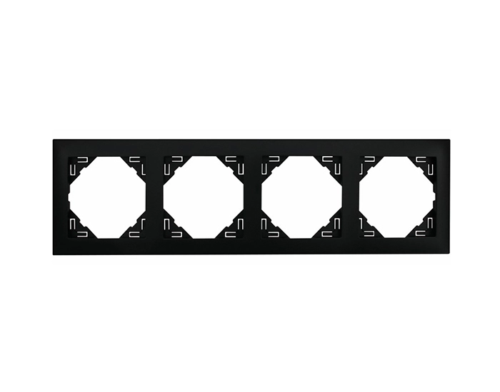 90940 TPM LOGUS чорний матовий 4 Рамка 4-кратна універсальна LOGUS чорний матовий