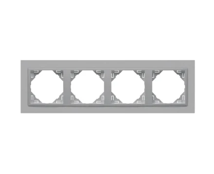 Рамка 4-кратна ANIMATO металік алюміній / металікік алюмінієвий