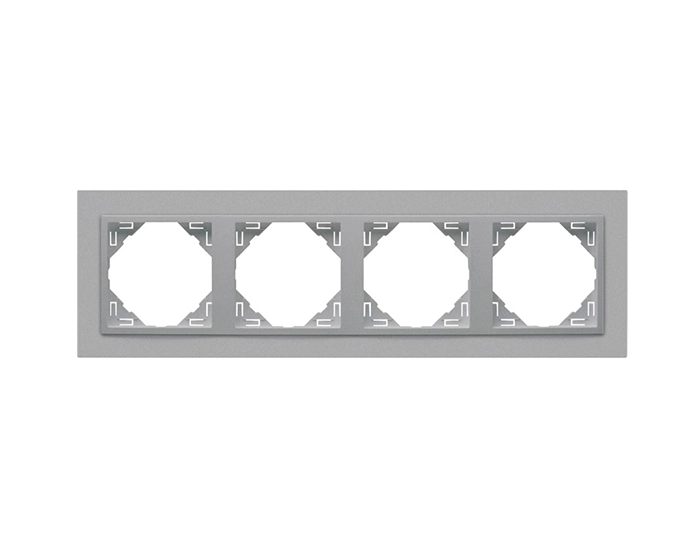 90940 TAA Рамка 4-кратна ANIMATO металік алюміній / металікік алюмінієвий