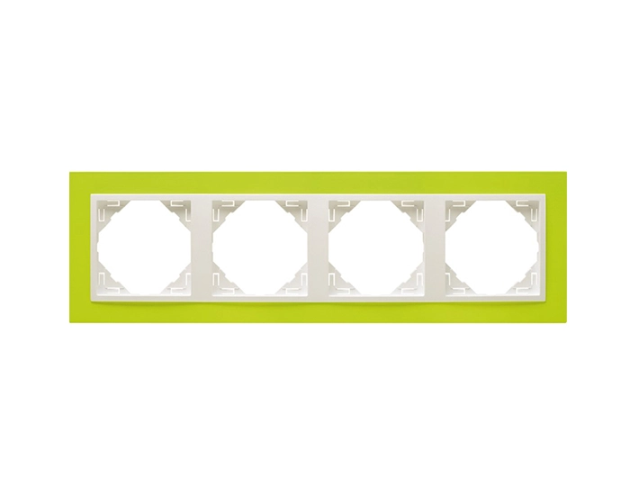 90940 TDG Рамка 4-кратна ANIMATO зелений / металік крижаний