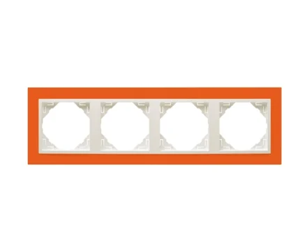 Рамка 4-кратна ANIMATO оранжевий / металік крижаний