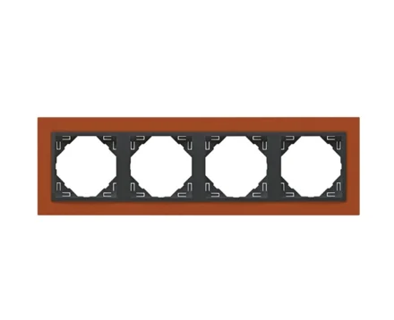Рамка 4-кратна ANIMATO металік оранжевий / металікік графіт