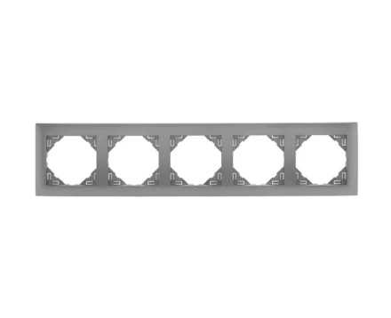 Рамка 5-кратна універсальна LOGUS металік алюмінієвий