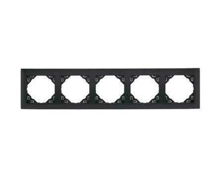 Рамка 5-кратна універсальна LOGUS металік графіт