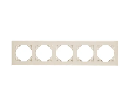Рамка 5-кратна універсальна LOGUS слонова кістка