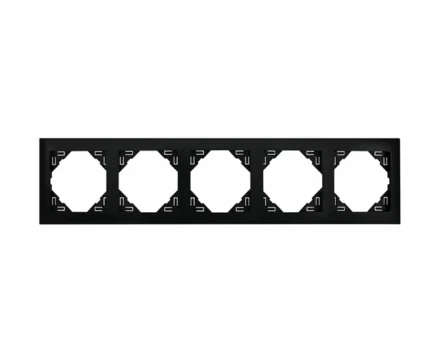 Рамка 5-кратна універсальна LOGUS чорний матовий