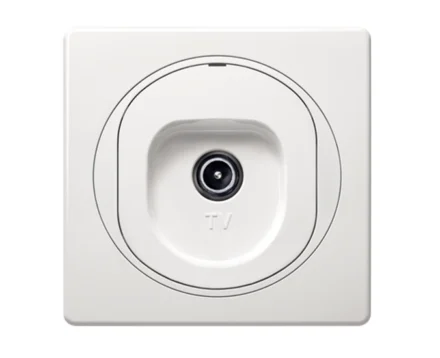 Комплект: механізм розетка ТV базова+рамка 1-на 80*80 Aling-Conel EON, білий