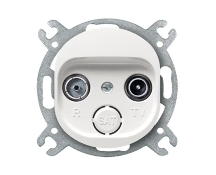 Механізм розетка ТV/FM/SAT, Aling-Conel EON, білий