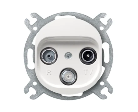 Механізм розетка ТV/FM/SAT, Aling-Conel EON, білий