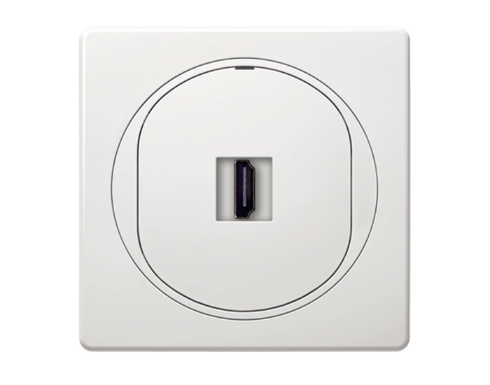 E6163.00 Комплект: механізм розетка 1-на HDMI+рамка 1-на 80*80 Aling-Conel EON, білий