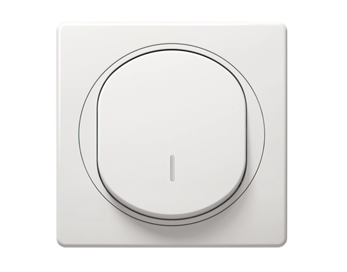 E625.00 Комплект: механізм вимикача 1-кл з підсв.+рамка 1-на 80*80 Aling-Conel EON, білий