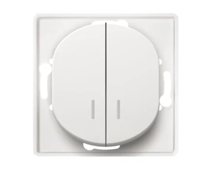 Механізм вимикача 2-кл. з підсв. Aling-Conel EON, білий