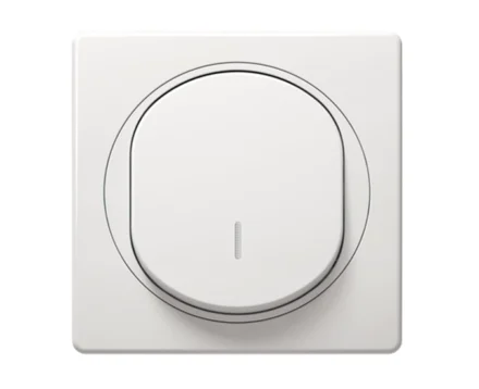 Комплект: механізм вимикача 1кл. сход. з підсв.+рамка 1-на 80*80 Aling-Conel EON, біл.