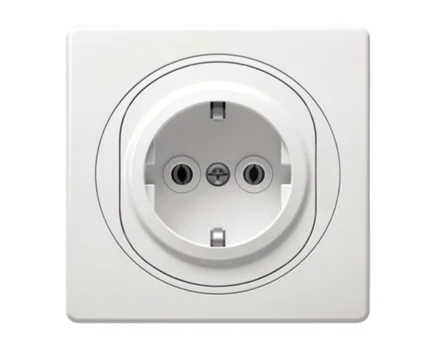 Комплект: механізм розетки 1-на+рамка 1-на 80*80 Aling-Conel EON, білий