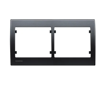 Рамка подвійна SIEMENS IRIS чорний коссо