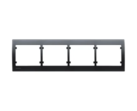 Рамка 4-кратна SIEMENS IRIS чорний коссо