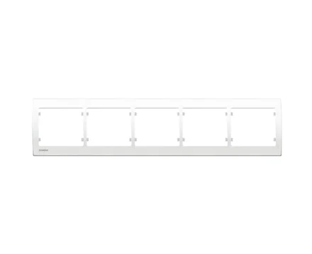 Рамка 5-кратна SIEMENS IRIS білосніжна