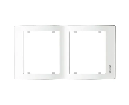 Рамка подвійна вертикальна SIEMENS IRIS білосніжна
