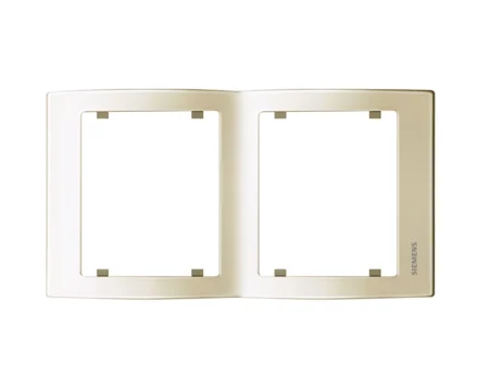 Рамка подвійна вертикальна SIEMENS IRIS Слонова кістка