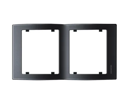 Рамка подвійна вертикальна SIEMENS IRIS чорний коссо