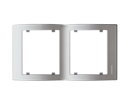 Рамка подвійна вертикальна SIEMENS IRIS алюміній ф'южн
