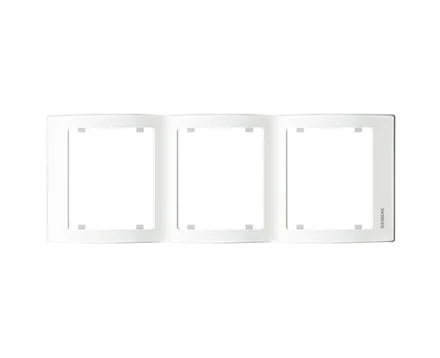 Рамка потрійна вертикальна SIEMENS IRIS білосніжна