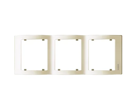 Рамка потрійна вертикальна SIEMENS IRIS Слонова кістка