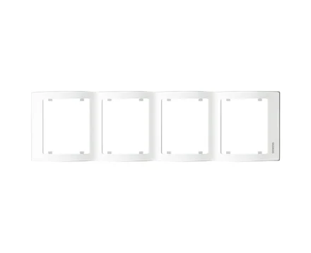 Рамка 4-кратна вертикальна SIEMENS IRIS білосніжна