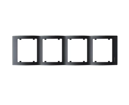 Рамка 4-кратна вертикальна SIEMENS IRIS чорний коссо