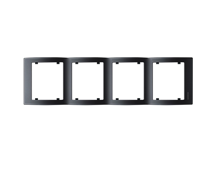 S18104 AC Рамка 4-кратна вертикальна SIEMENS IRIS чорний коссо