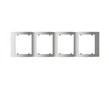 Рамка 4-кратна вертикальна SIEMENS IRIS алюміній ф'южн