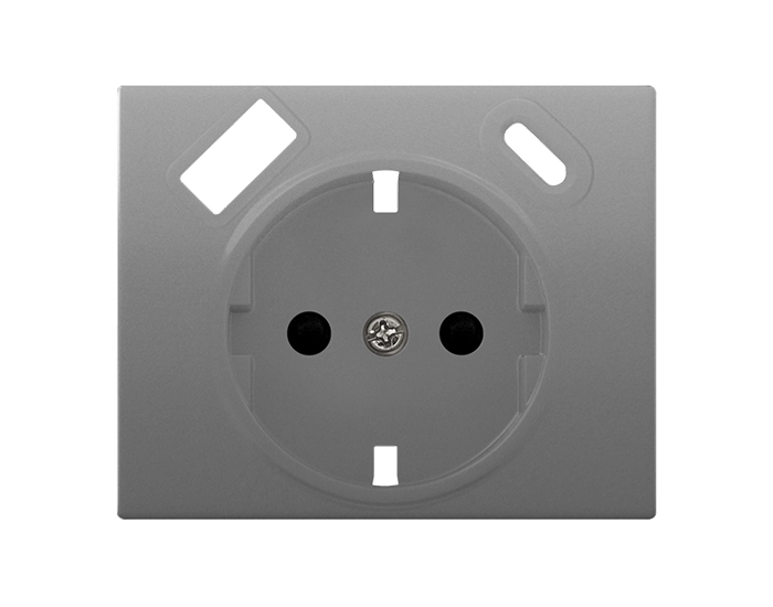 18524-USBC AF накл Розетка 2P+E 230V/16A з зар.прист. USB тип A+C SIEMENS DELTA Iris алюміній ф'южн