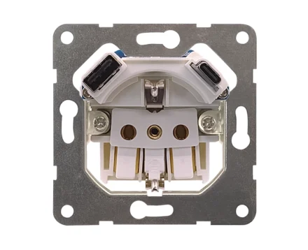 Розетка 2P+E 230V/16A з зар.прист. USB тип A+C SIEMENS DELTA Iris білосніжна