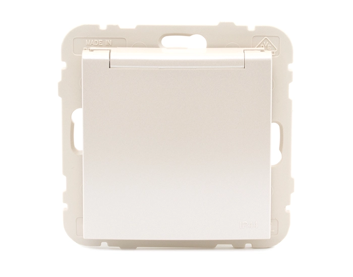 20634 TPE Розетка одинарна з кришкою 2P+Z, ШУКО LOGUS 16А, 250V металік перламутровий