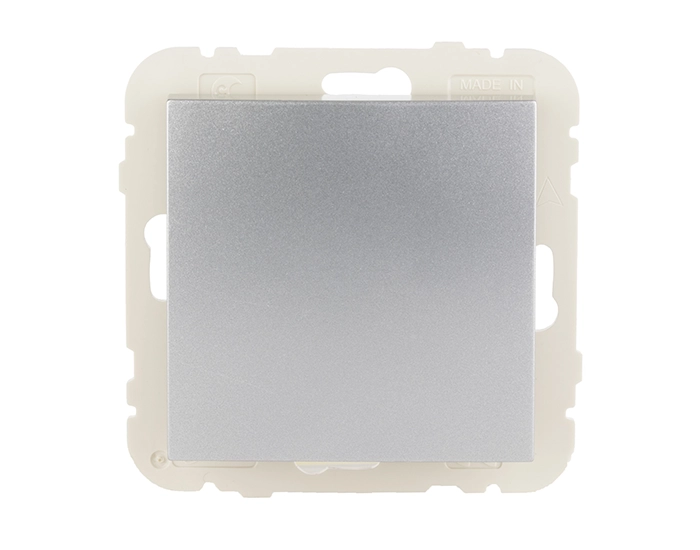 21011 TAL Вимикач 1кл. LOGUS 10АХ, 250V, металік алюмінієвий