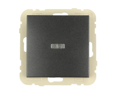 Вимикача 1кл. LOGUS 10АХ, 250V з підсвіткою, металік графітовий