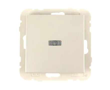Вимикача 1кл. LOGUS 10АХ, 250V з підсвіткою, металік перламутровий