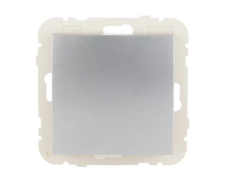 Вимикач 1кл. перехресний LOGUS 10АХ, 250V металік алюмінієвий