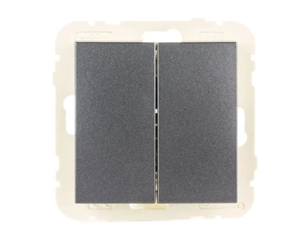 Вимикач 2кл. LOGUS 10АХ, 250V металік графітовий