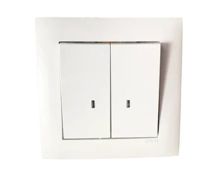 Вимикач 2кл. з підсвіткою LOGUS 10АХ, 250V білий