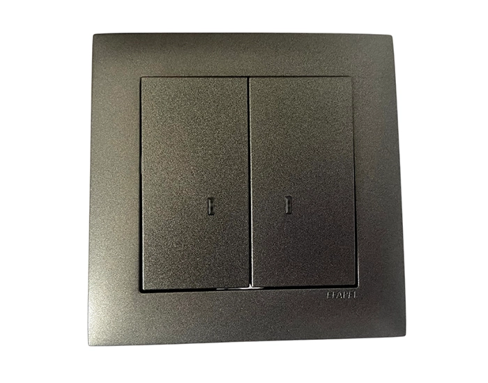 21062 TIS Вимикач 2кл. з підсвіткою LOGUS 10АХ, 250V металік графітовий