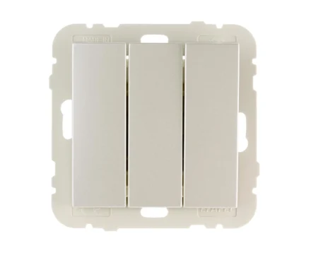 Вимикач 3кл. LOGUS 10АХ, 250V металік перламутровий