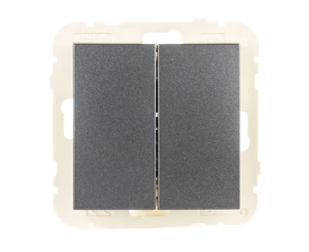 Вимикач 2кл. сходового LOGUS 10АХ, 250V металік графітовий