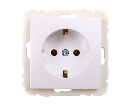 Розетка одинарна 2P+Z, ШУКО LOGUS 16А, 250V металік крижаний