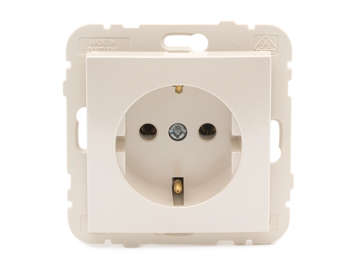 21131 TPE Розетка одинарна 2P+Z, ШУКО LOGUS 16А, 250V металік перламутровий