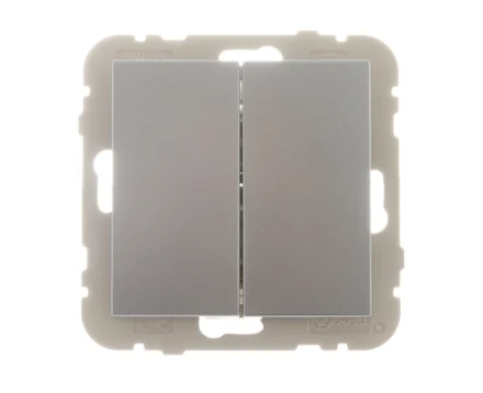 Кнопка дзвінка 2кл. Efapel LOGUS металік алюміній