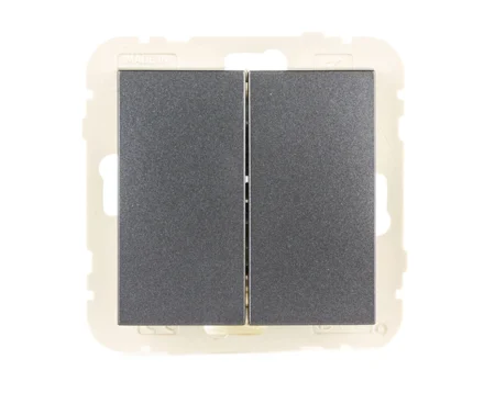 Кнопка дзвінка 2кл. Efapel LOGUS металік графіт