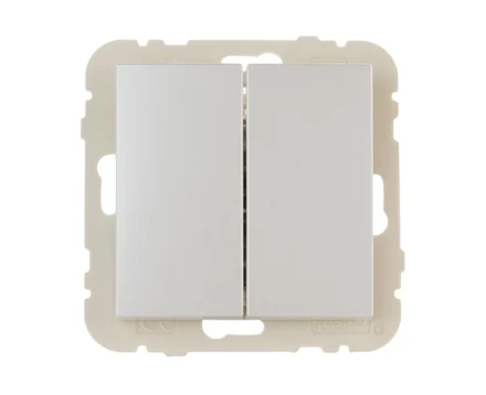 Вимикач 2кл. перехресний LOGUS 10АХ, 250V металік крижаний