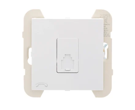 Розетка телефонна LOGUS RJ11 металік крижаний