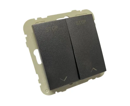 Вимикач жалюзі LOGUS металік графітовий